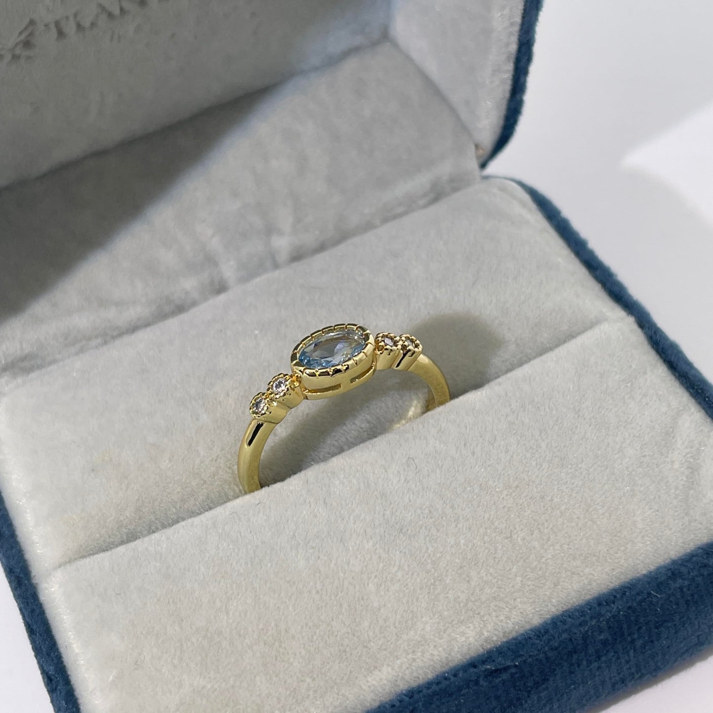 Warm Fortune Promise Ring for Women,Gold Plated Anniversary Ring,Gift for Her Engagement Ring,Adjustable