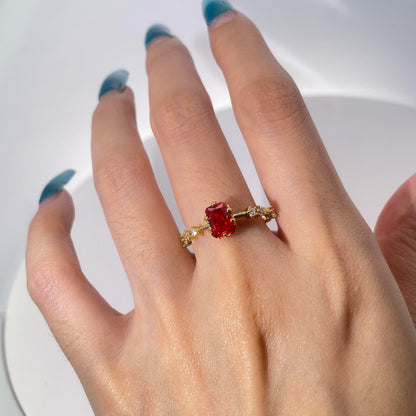 Warm Fortune Cubic Zirconia Promise Ring for Women,18K Gold Plated Anniversary Ring,Gift for Her Engagement Ring