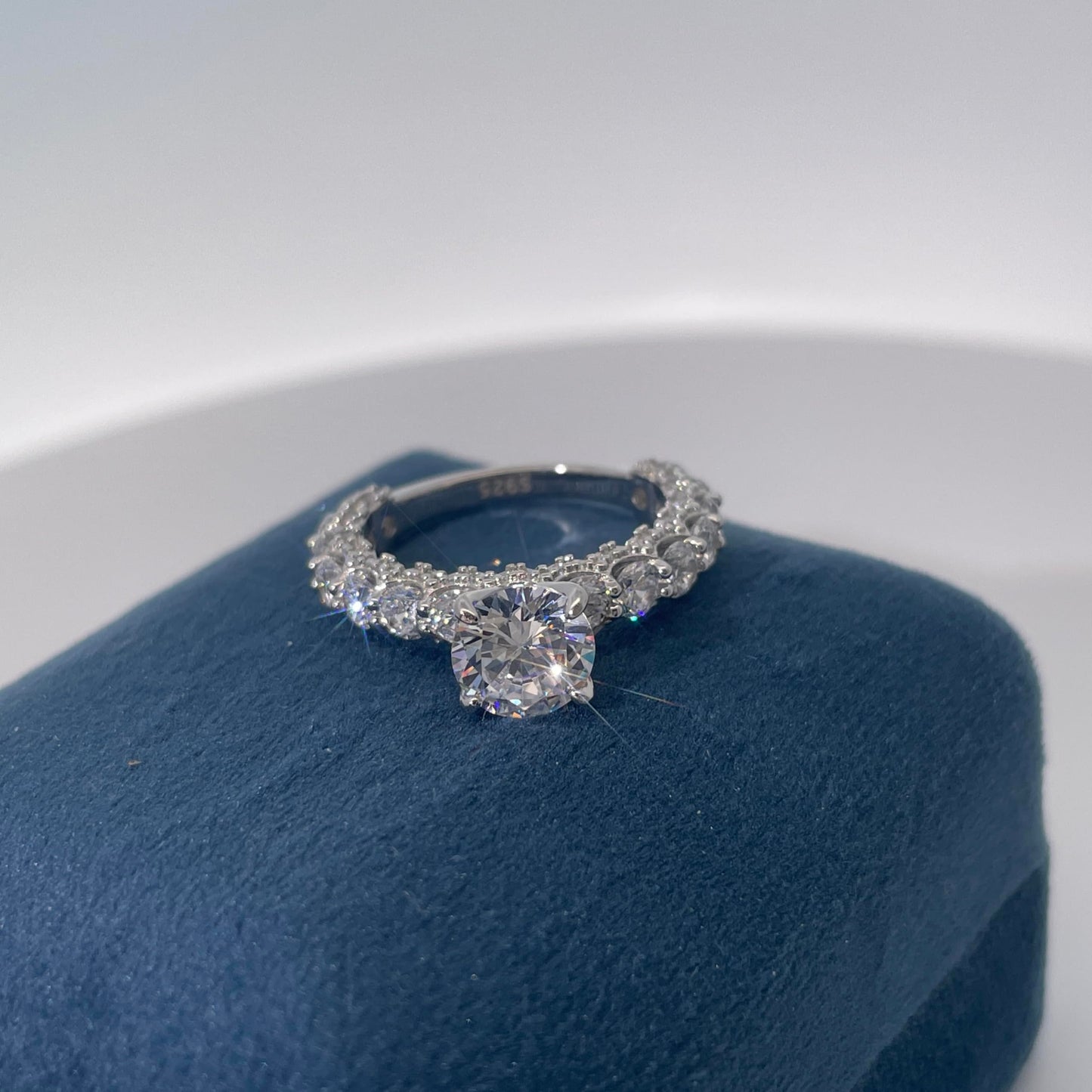 Warm Fortune Cubic Zirconia Engagement Ring for Women, 925 Sterling Silver with 18K Gold Plated Anniversary Ring, Gift for Her Promise Ring