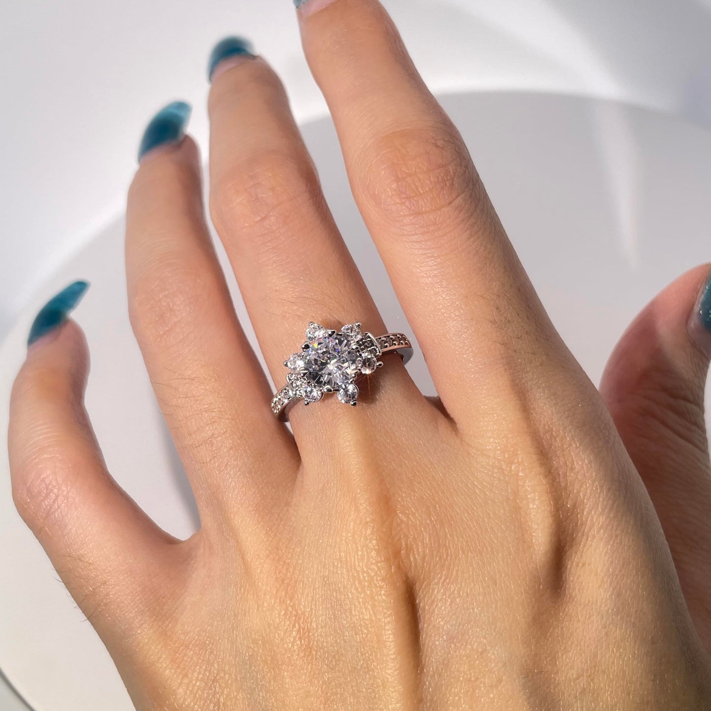 Warm Fortune Cubic Zirconia Engagement Ring for Women,18K Gold Plated Anniversary Ring,Gift for Her Promise Ring