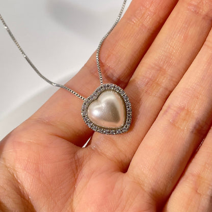 Warm Fortune Cubic Zirconia Pendant Necklace for Women,18K White Gold Plated,18 inch + 2inch Chain