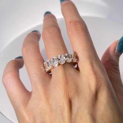 Warm Fortune Cubic Zirconia Engagement Ring for Women, 925 Sterling Silver with 18K White Gold Plated Anniversary Ring, Gift for Her Promise Ring