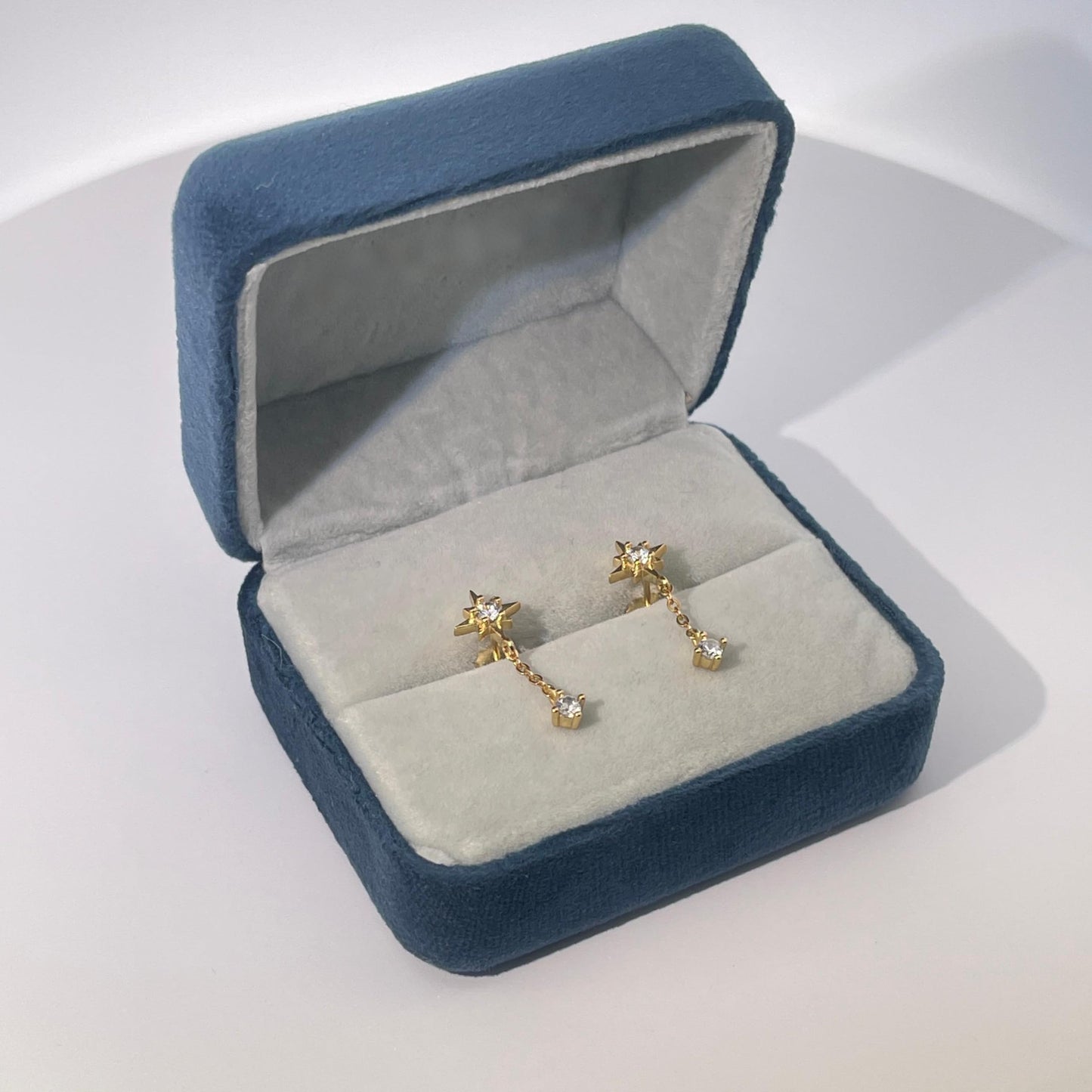 Warm Fortune Cubic Zirconia Drop Earrings for Women,925 Sterling Silver with 18K Gold Plated Hypoallergenic