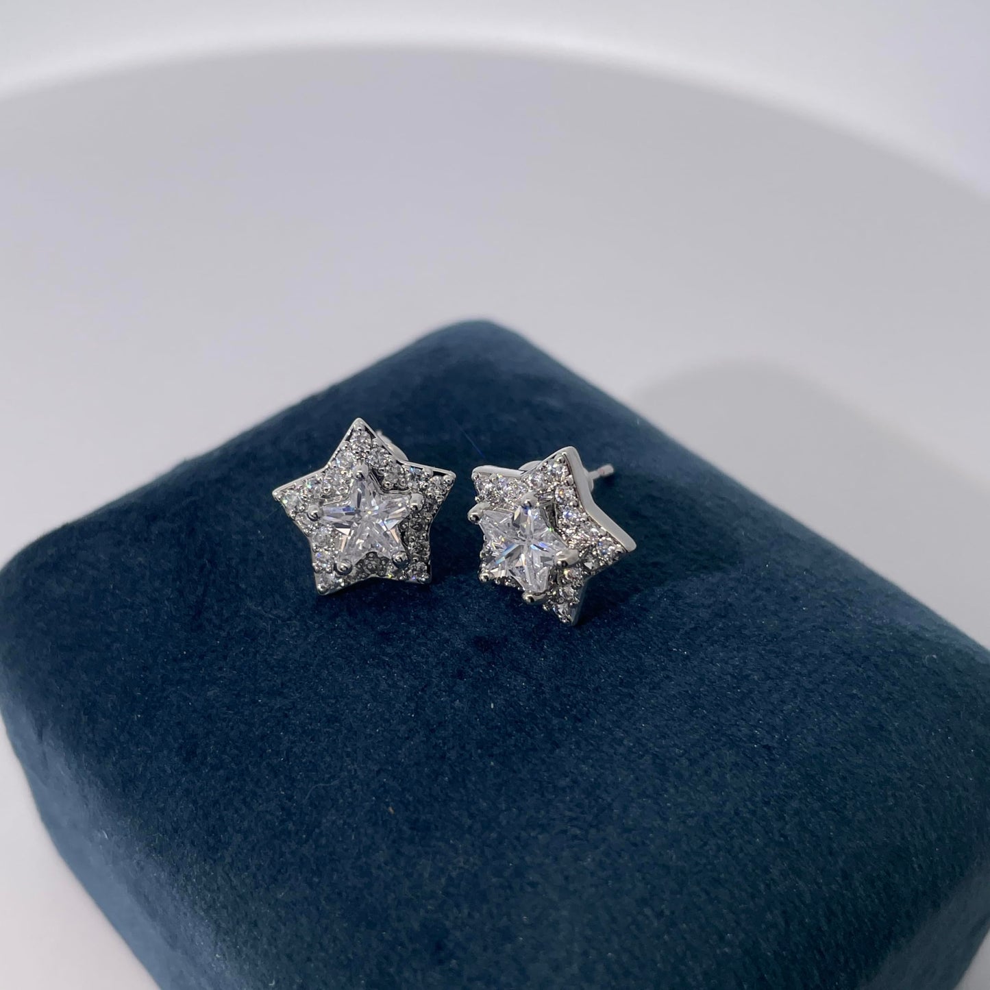 Warm Fortune 18K Gold Plated Star & Multi-Shape Cubic Zirconia Stud Earrings for Women Hypoallergenic - Valentine's Day, Mother's Day, Birthday Gift for Her