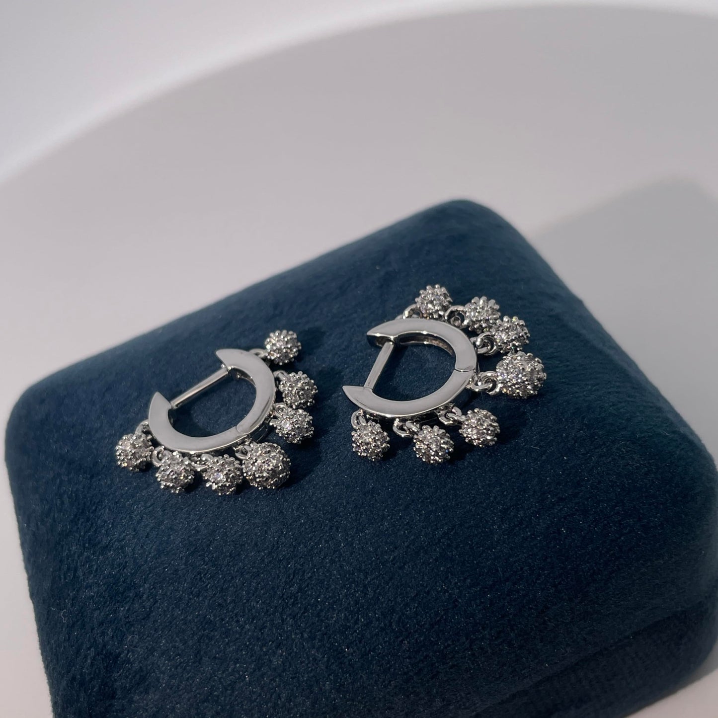 Warm Fortune 18K Gold Plated Hoop Cubic Zirconia Earrings for Women Hypoallergenic - Valentine's Day, Mother's Day, Birthday Gift for Her