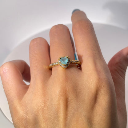 Warm Fortune Cubic Zirconia Engagement Ring for Women,18K Gold Plated Anniversary Ring,Gift for Her Promise Ring