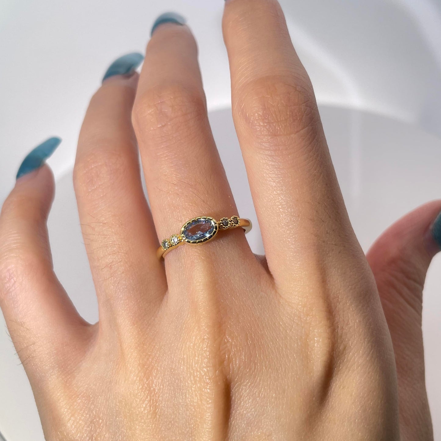 Warm Fortune Promise Ring for Women,Gold Plated Anniversary Ring,Gift for Her Engagement Ring,Adjustable