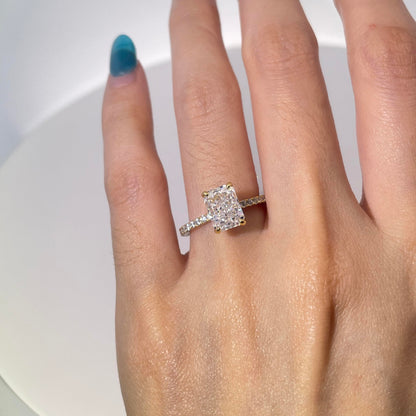 Warm Fortune Engagement Ring for Women,925 Sterling Silver with 18K Gold Plated Anniversary Ring,Gift for Her Promise Ring