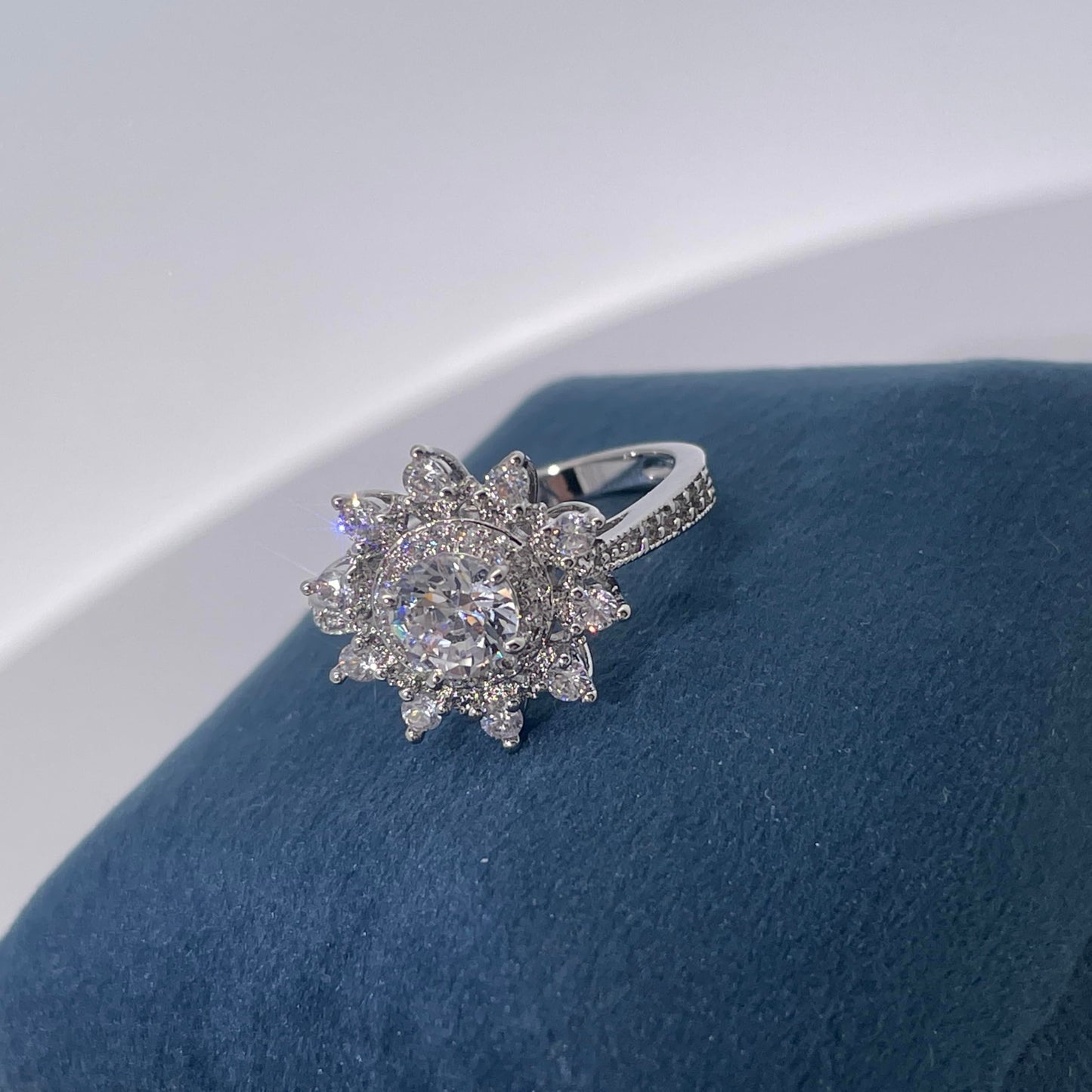 Warm Fortune Cubic Zirconia Engagement Ring for Women,18K Gold Plated Anniversary Ring,Gift for Her Promise Ring