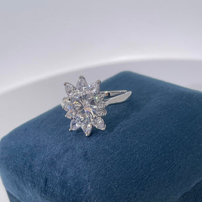 Warm Fortune Cubic Zirconia Engagement Ring for Women,18K Gold Plated Anniversary Ring,Gift for Her Promise Ring