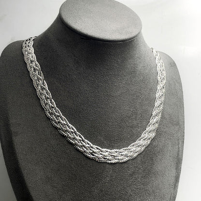 Warm Fortune Multi-Strand Braided Chain Necklace for Women: 18K Gold Plated, Adjustable Chain (18") | Elegant & Versatile, an Ideal Layered Piece