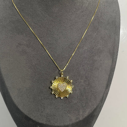 Warm Fortune Hip Hop Pendant Necklace for Women Me,Gold Plated Cubic Zirconia,18+2inch Chain,Street Style Fashion Jewelry