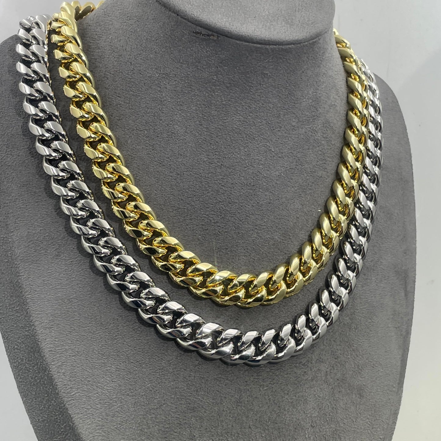 Warm Fortune Cuban Link Chain Necklace,16 Inch Gold Plated Cubic Zirconia, Hip Hop Jewelry for Men Women,Hip Hop Street Style Fashion Jewelry