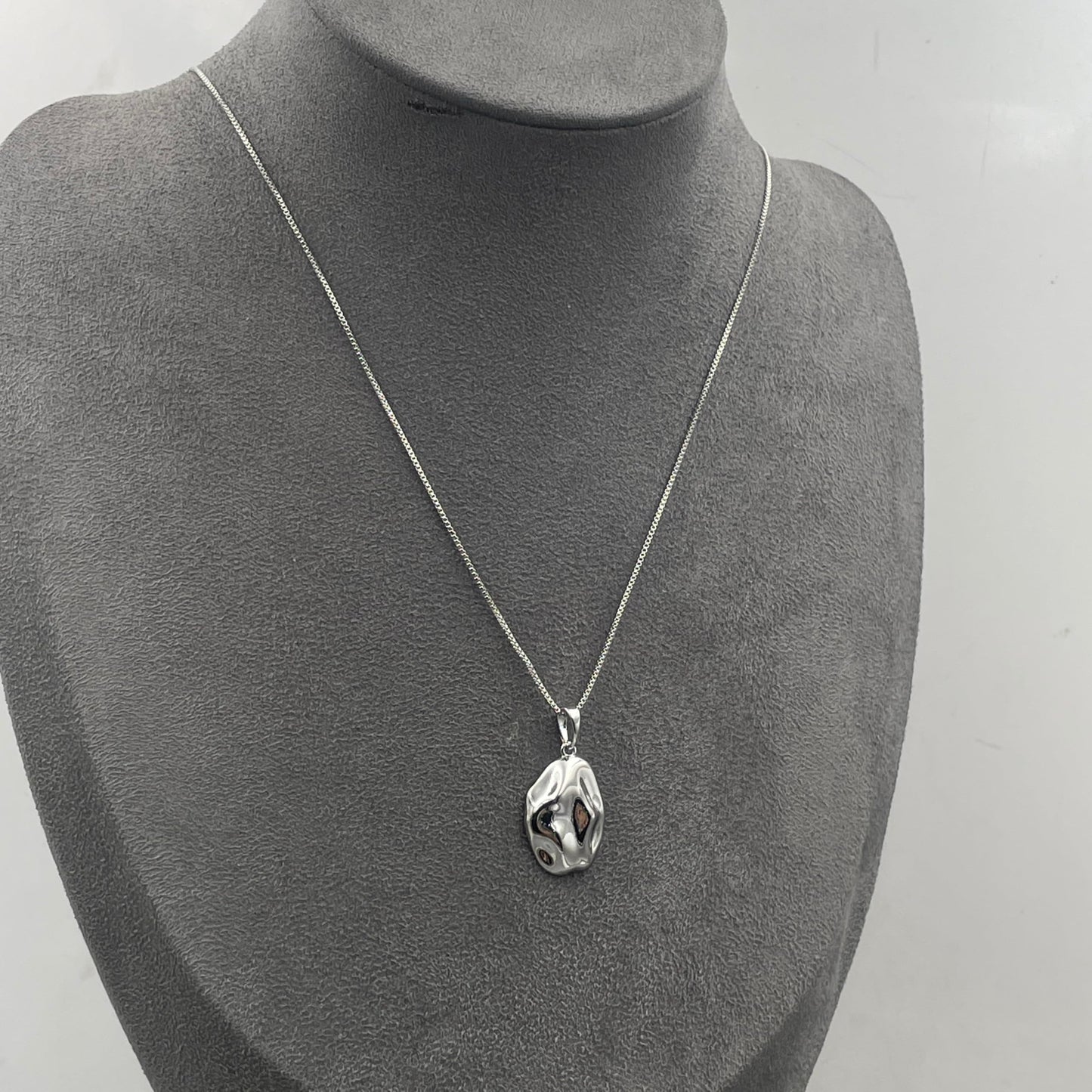 Warm Fortune Pendant Necklace for Women,18K White Gold Plated,18 inch + 2inch Chain