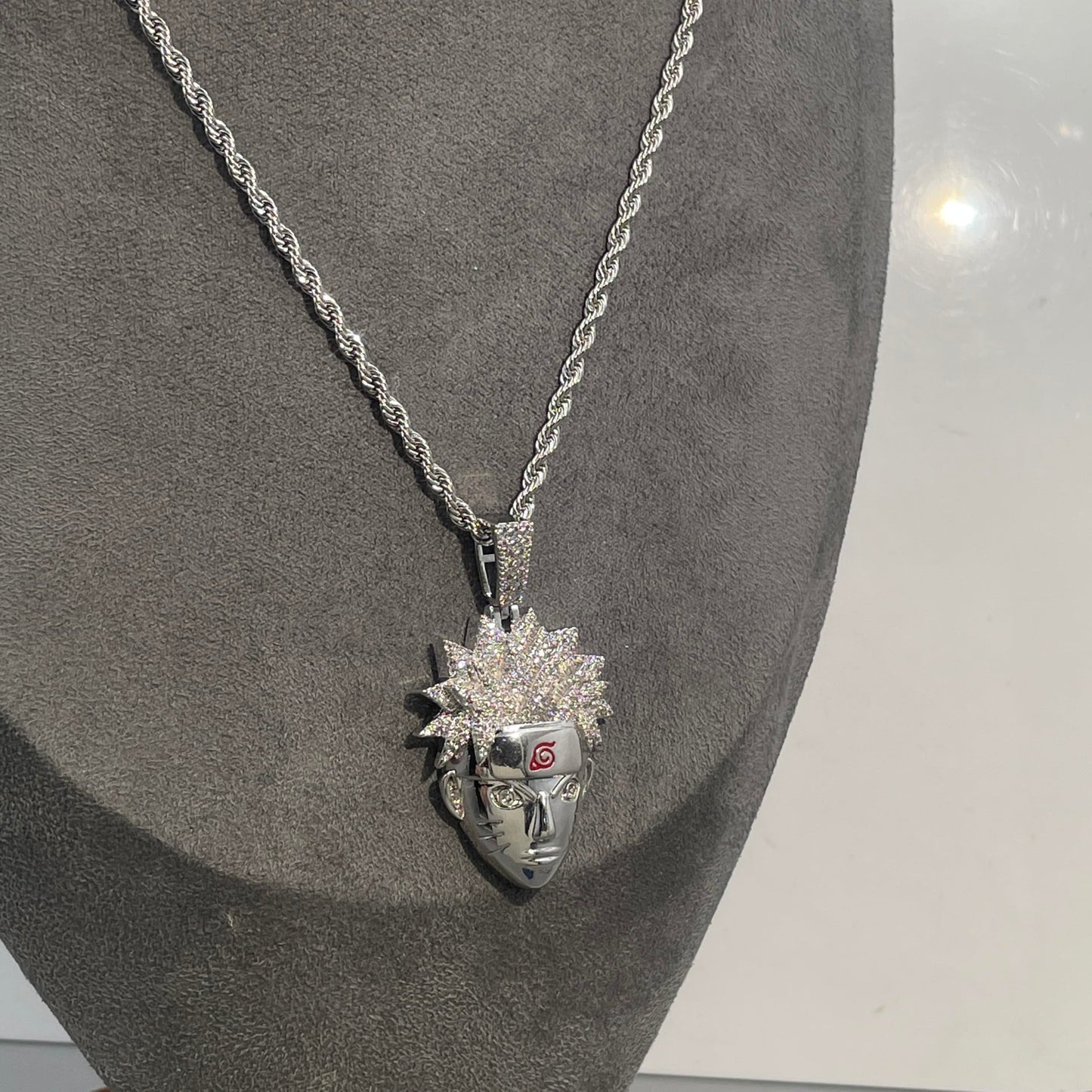 Warm Fortune Hip Hop Pendant Necklace for Women Men,Gold Plated Cubic Zirconia,18+2inch Chain,Street Style Fashion Jewelry