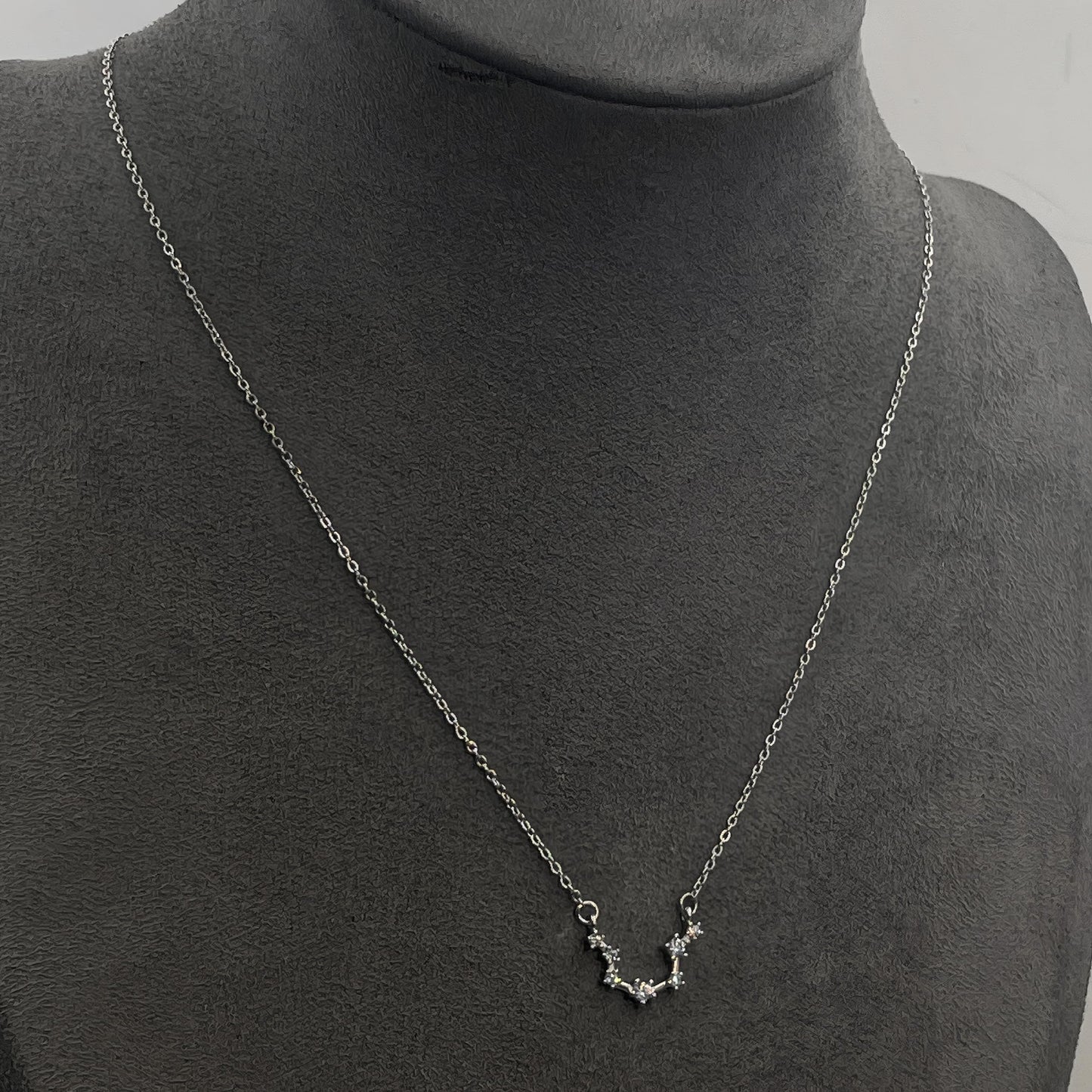 Warm Fortune Zodiac Pendant Necklace for Women,Cubic Zirconia,18K Gold Plated Sterling Silver, 18 inch + 2inch Chain