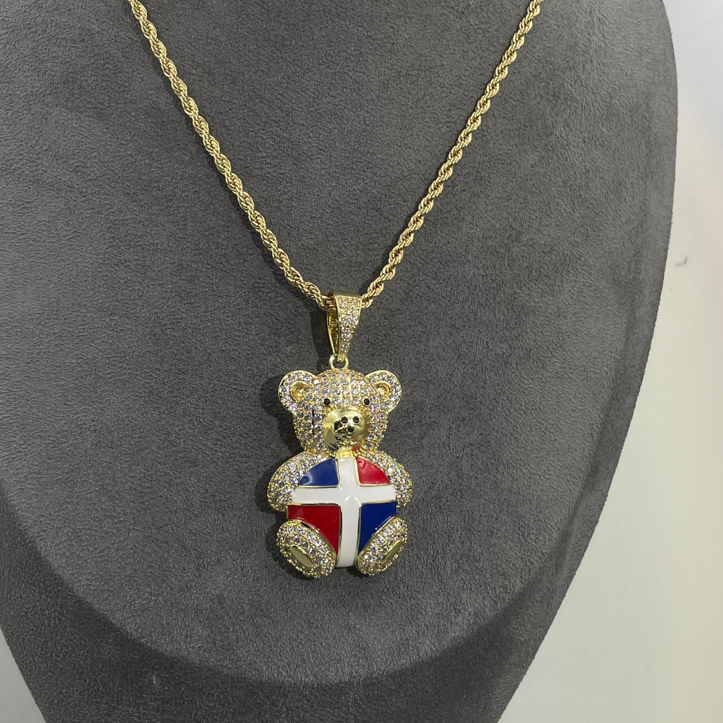 Warm Fortune Hip Hop Pendant Necklace for Women Men,Gold Plated Cubic Zirconia,18+2inch Chain,Street Style Fashion Jewelry