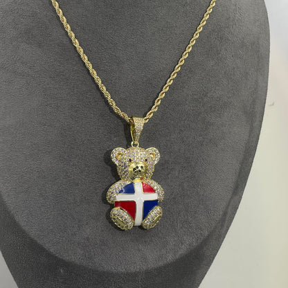 Warm Fortune Hip Hop Pendant Necklace for Women Men,Gold Plated Cubic Zirconia,18+2inch Chain,Street Style Fashion Jewelry