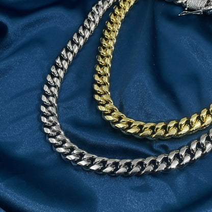 Warm Fortune Cuban Link Chain Necklace,16 Inch Gold Plated Cubic Zirconia, Hip Hop Jewelry for Men Women,Hip Hop Street Style Fashion Jewelry