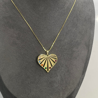 Warm Fortune Hip Hop Pendant Necklace for Women Men,Gold Plated Cubic Zirconia,18+2inch Chain,Street Style Fashion Jewelry