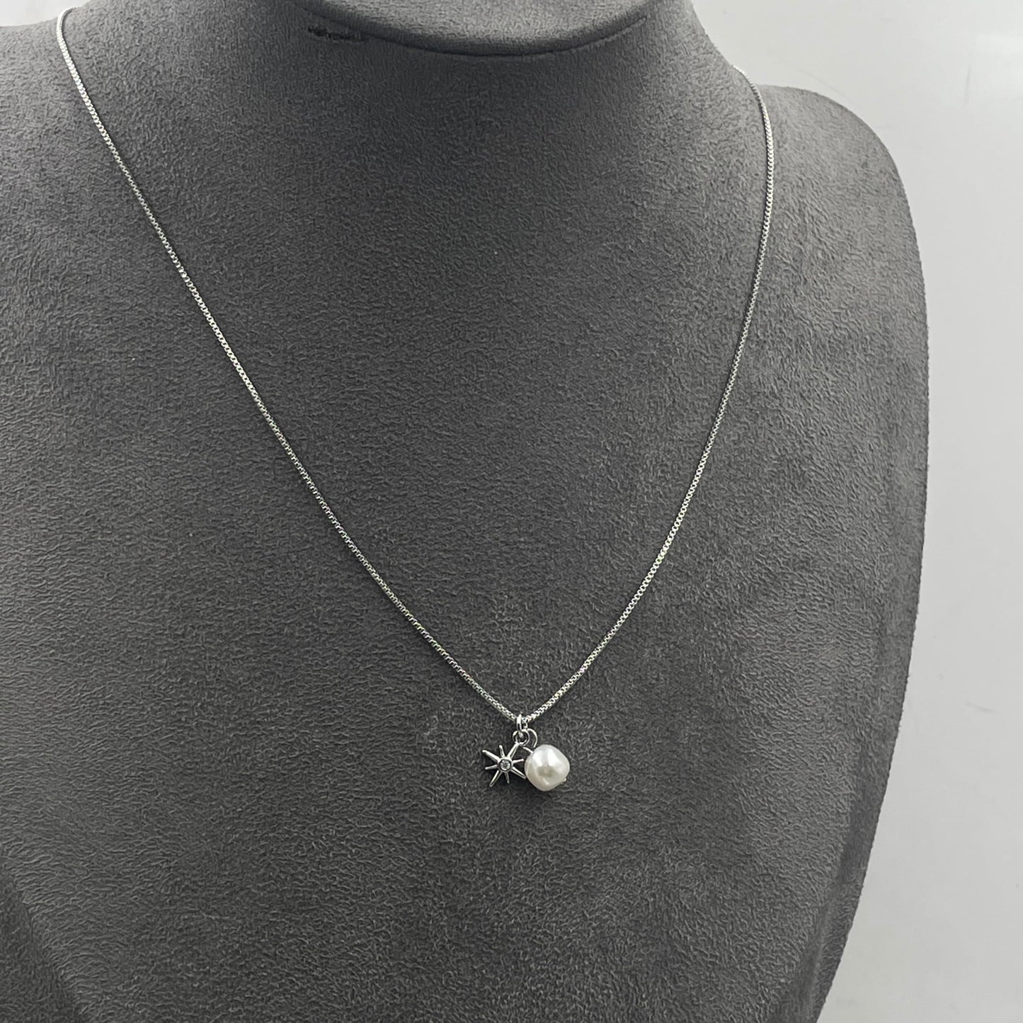 Warm Fortune Cubic Zirconia Pendant Necklace for Women,18K White Gold Plated,16 inch + 2inch Chain