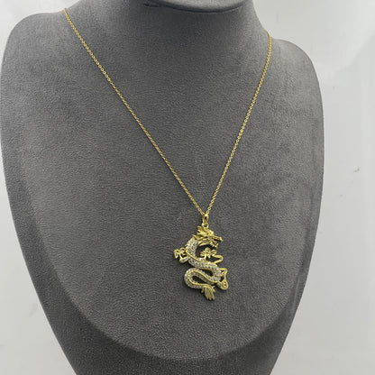 Warm Fortune Cubic Zirconia Pendant Necklace for Women,18K Gold Plated Sterling Silver, 16 inch + 2inch Chain