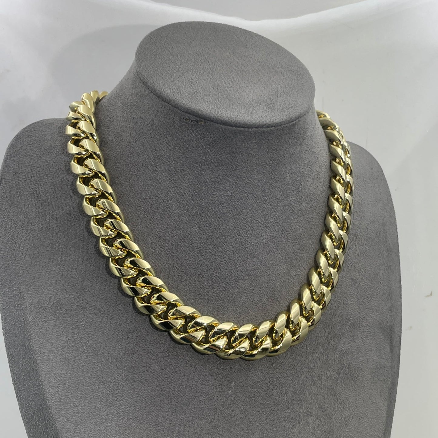 Warm Fortune Cuban Link Chain Necklace,24 Inch Gold Plated Cubic Zirconia, Hip Hop Jewelry for Men Women,Hip Hop Street Style Fashion Jewelry