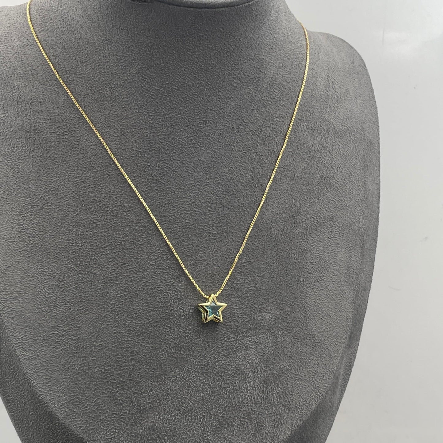 Warm Fortune Cubic Zirconia Pendant Necklace for Women,18K Gold Plated,16 inch + 2inch Chain