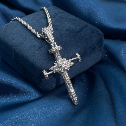 Warm Fortune Hip Hop Pendant Necklace for Women Me,Gold Plated Cubic Zirconia,18+2inch Chain,Street Style Fashion Jewelry