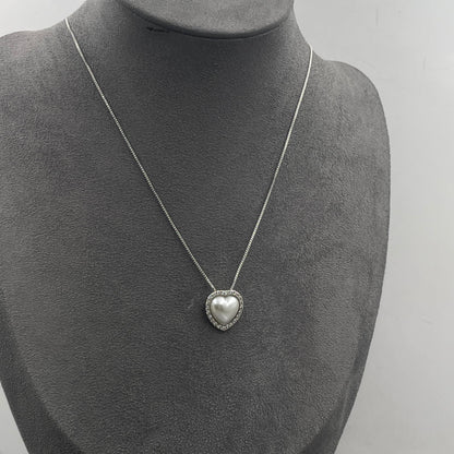 Warm Fortune Cubic Zirconia Pendant Necklace for Women,18K White Gold Plated,18 inch + 2inch Chain