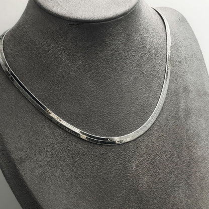 Warm Fortune Herringbone Chain Necklace for Women: 18K Gold Plated, Adjustable Chain (18"+2") | Elegant & Versatile, an Ideal Layered Piece