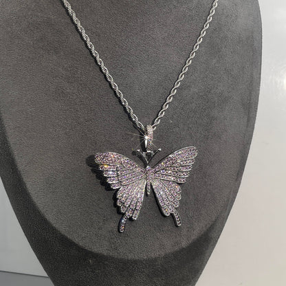 Warm Fortune Hip Hop Pendant Necklace for Women Me,Gold Plated Cubic Zirconia,18+2inch Chain,Street Style Fashion Jewelry