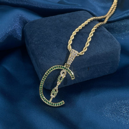 Warm Fortune Hip Hop Pendant Necklace for Women Men,Gold Plated Cubic Zirconia,18+2inch Chain,Street Style Fashion Jewelry