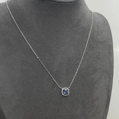 Warm Fortune Cubic Zirconia Pendant Necklace for Women,18K Gold Plated Sterling Silver, 16 inch + 2inch Chain