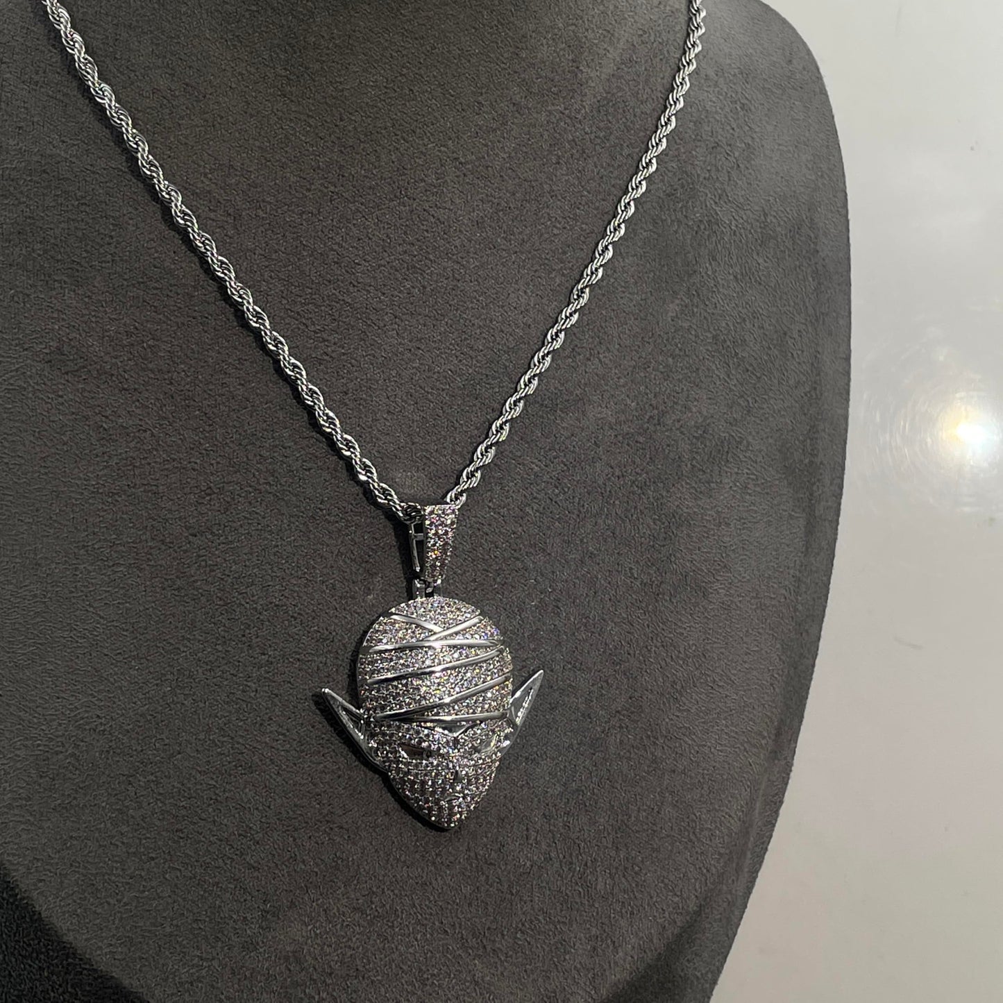 Warm Fortune Hip Hop Pendant Necklace for Women Men,Gold Plated Cubic Zirconia,18+2inch Chain,Street Style Fashion Jewelry