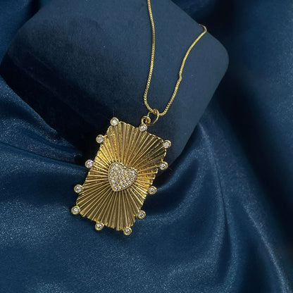 Warm Fortune Hip Hop Pendant Necklace for Women Me,Gold Plated Cubic Zirconia,18+2inch Chain,Street Style Fashion Jewelry