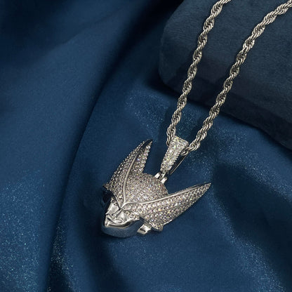 Warm Fortune Hip Hop Pendant Necklace for Women Men,Gold Plated Cubic Zirconia,18+2inch Chain,Street Style Fashion Jewelry