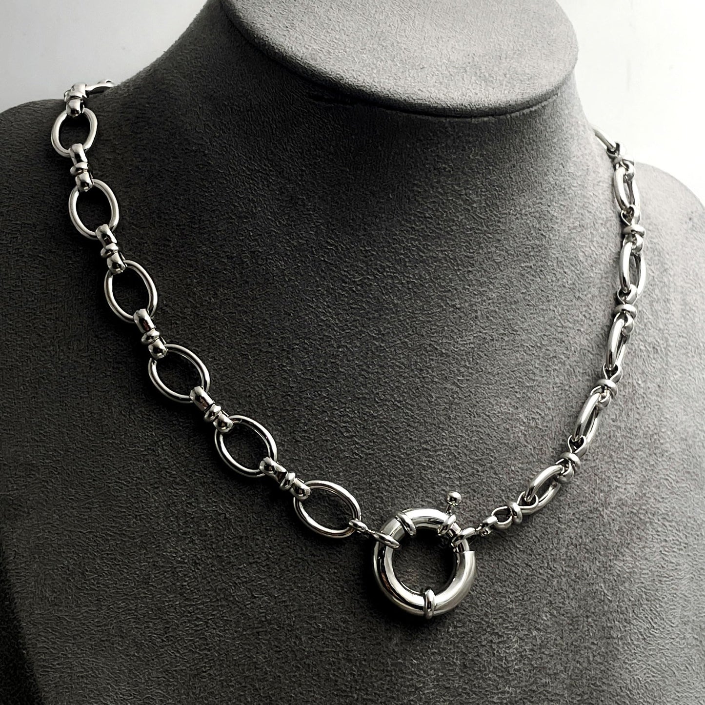 Warm Fortune Oval Link Chain Necklace for Women: 18K Gold Plated, Adjustable Chain (18"+2") | Elegant & Versatile, an Ideal Layered Piece