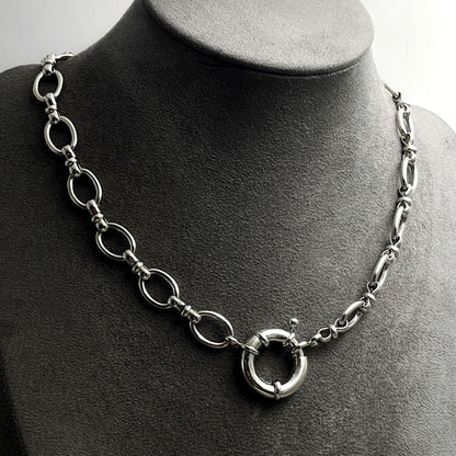 Warm Fortune Oval Link Chain Necklace for Women: 18K Gold Plated, Adjustable Chain (18"+2") | Elegant & Versatile, an Ideal Layered Piece