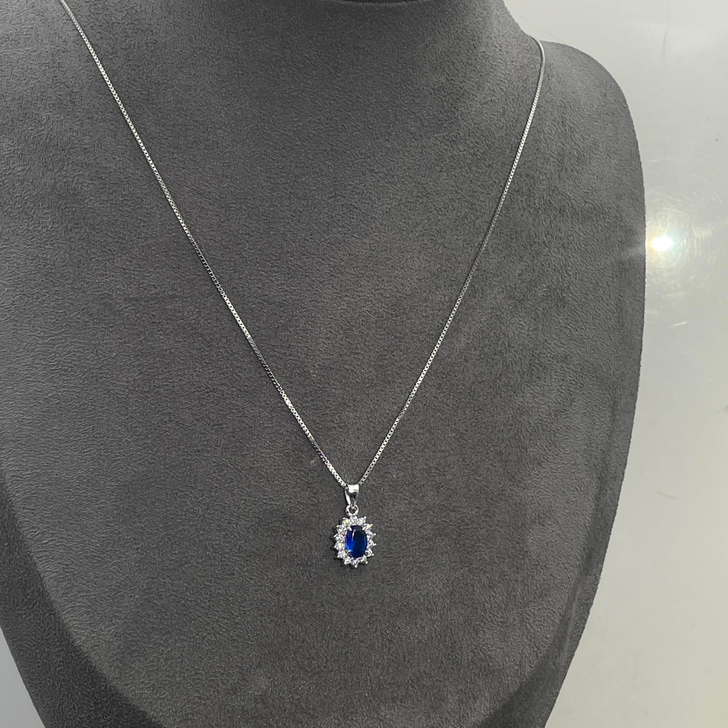 Warm Fortune Cubic Zirconia Pendant Necklace for Women,18K Gold Plated Sterling Silver, 16 inch + 2inch Chain