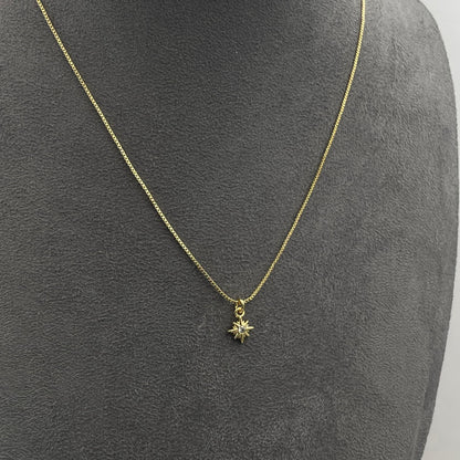 Warm Fortune Cubic Zirconia Pendant Necklace for Women,18K Gold Plated,18 inch + 2inch Chain