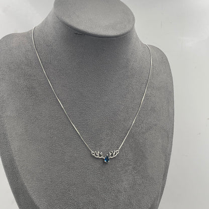 Warm Fortune Cubic Zirconia Pendant Necklace for Women,18K White Gold Plated,18 inch + 2inch Chain