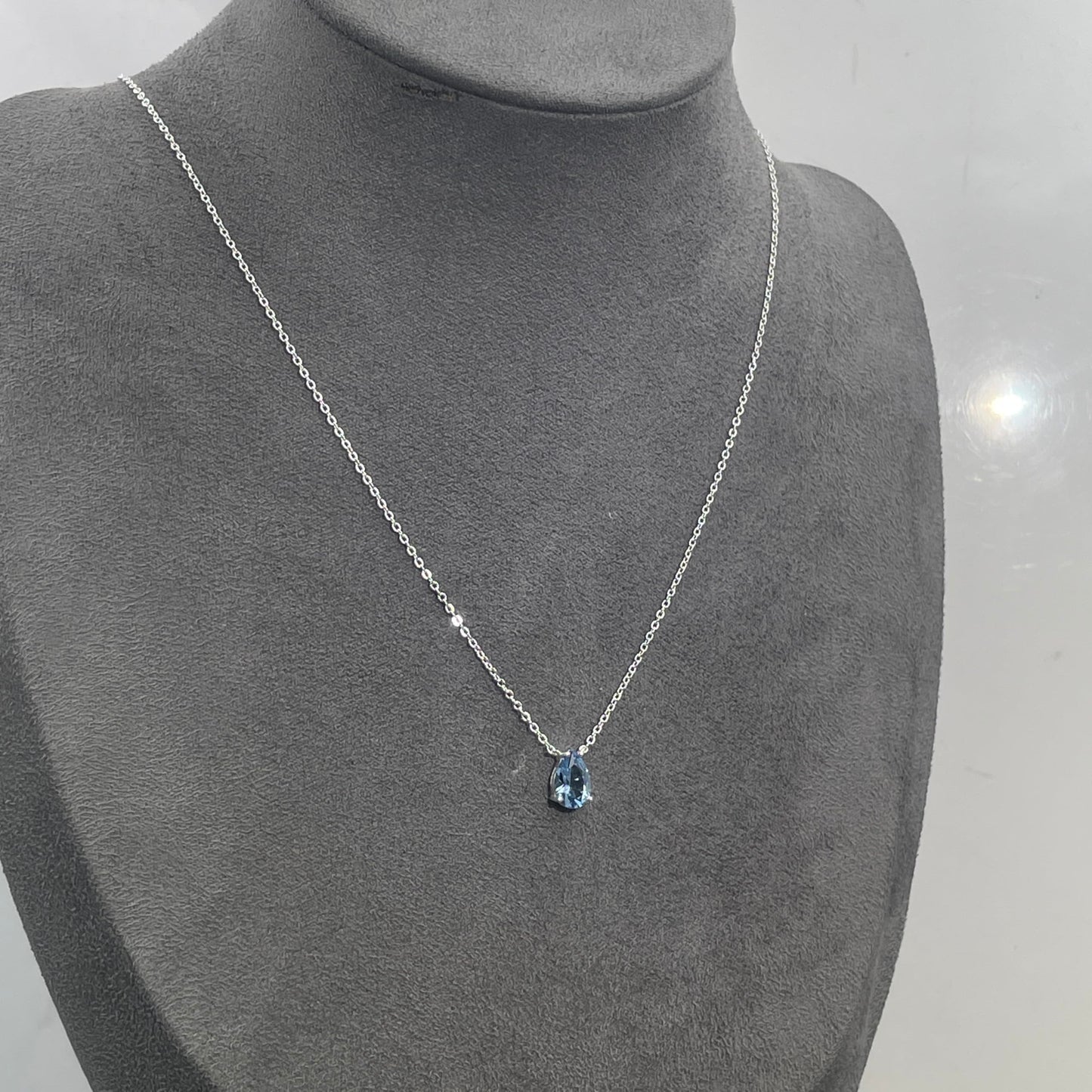 Warm Fortune Cubic Zirconia Pendant Necklace for Women,18K Gold Plated Sterling Silver, 16 inch + 2inch Chain