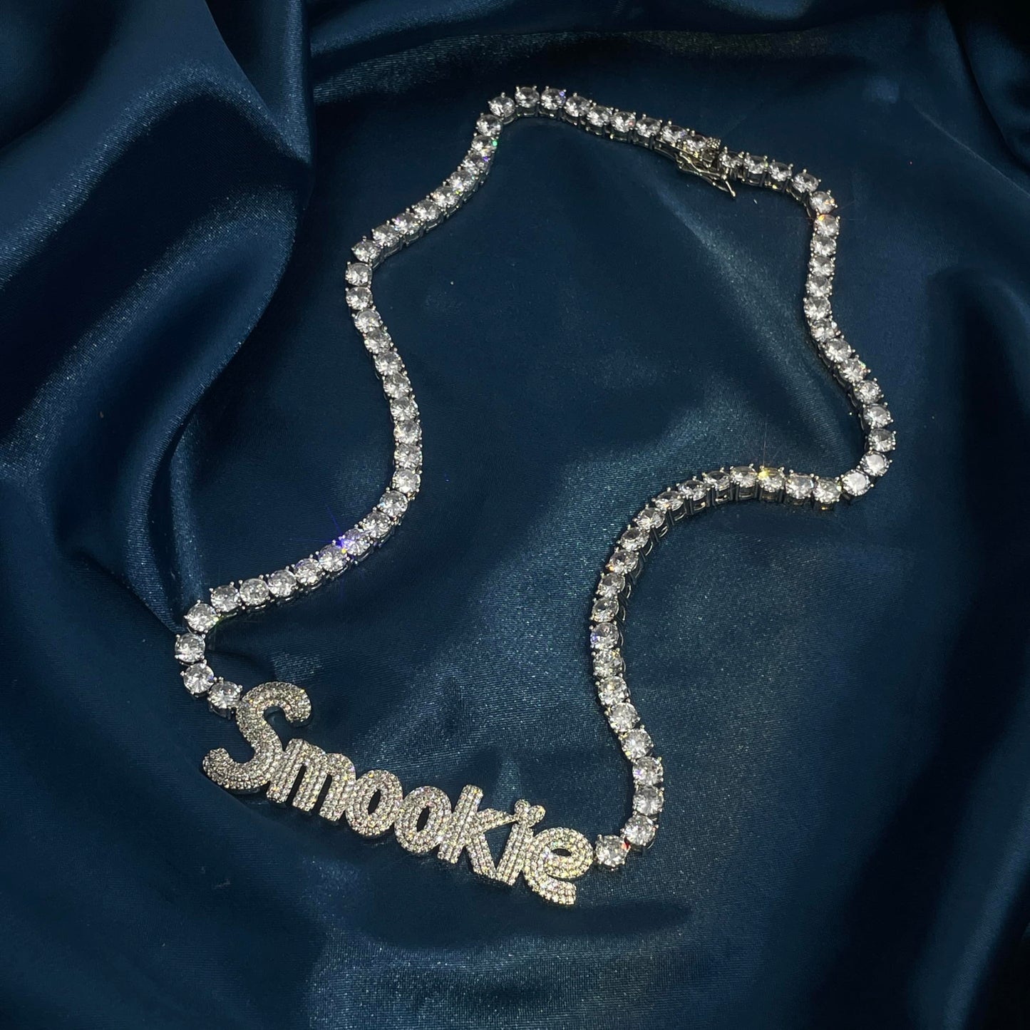 Warm Fortune Tennis Chain Necklace for Women Men,Iced Out Gold Plated Cubic Zirconia,18+2inch Chain,Hip Hop Street Style Fashion Jewelry