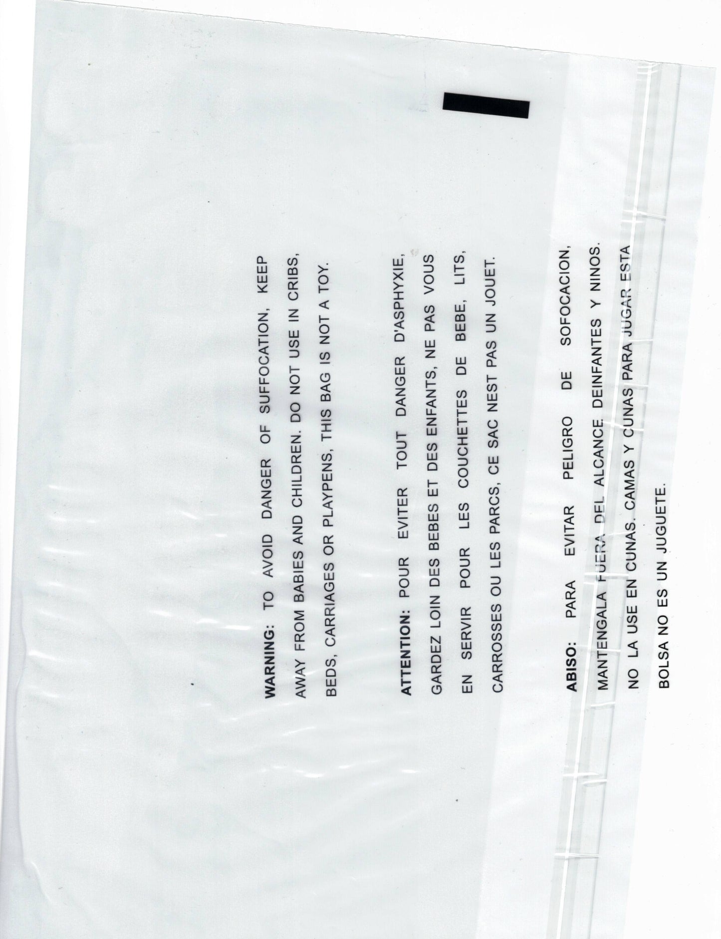 5 Pack 14"20" Clear Poly Bag, Sets of 100; Self-Sealing Suffocation Warning Mailer Bags