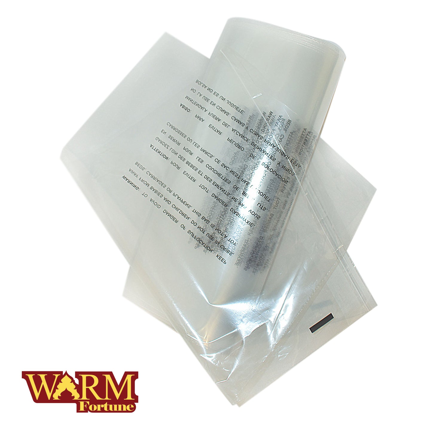1 Pack 18"x24" Clear Poly Bag, Sets of 100; Self-Sealing Suffocation Warning Mailer Bags