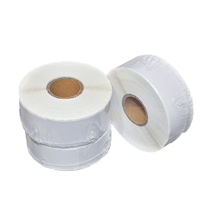 2 Rolls Multipurpose Adhesive White Paper Labels - 1”x2-⅛”, 500 pcs